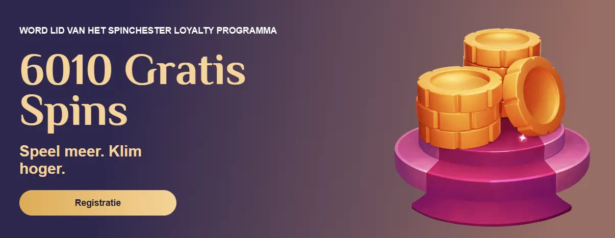 6.010 free spins uit het loyaliteitsprogramma van Spinchester
