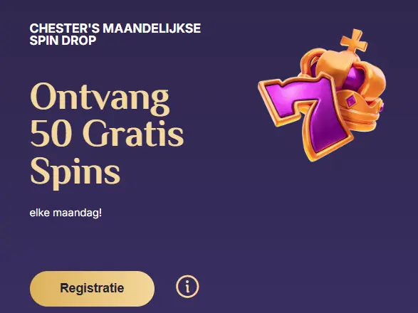 Maandagactie Spin Drop met 50 free spins