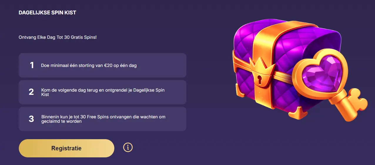 Dagelijkse Spin Chest met free spins